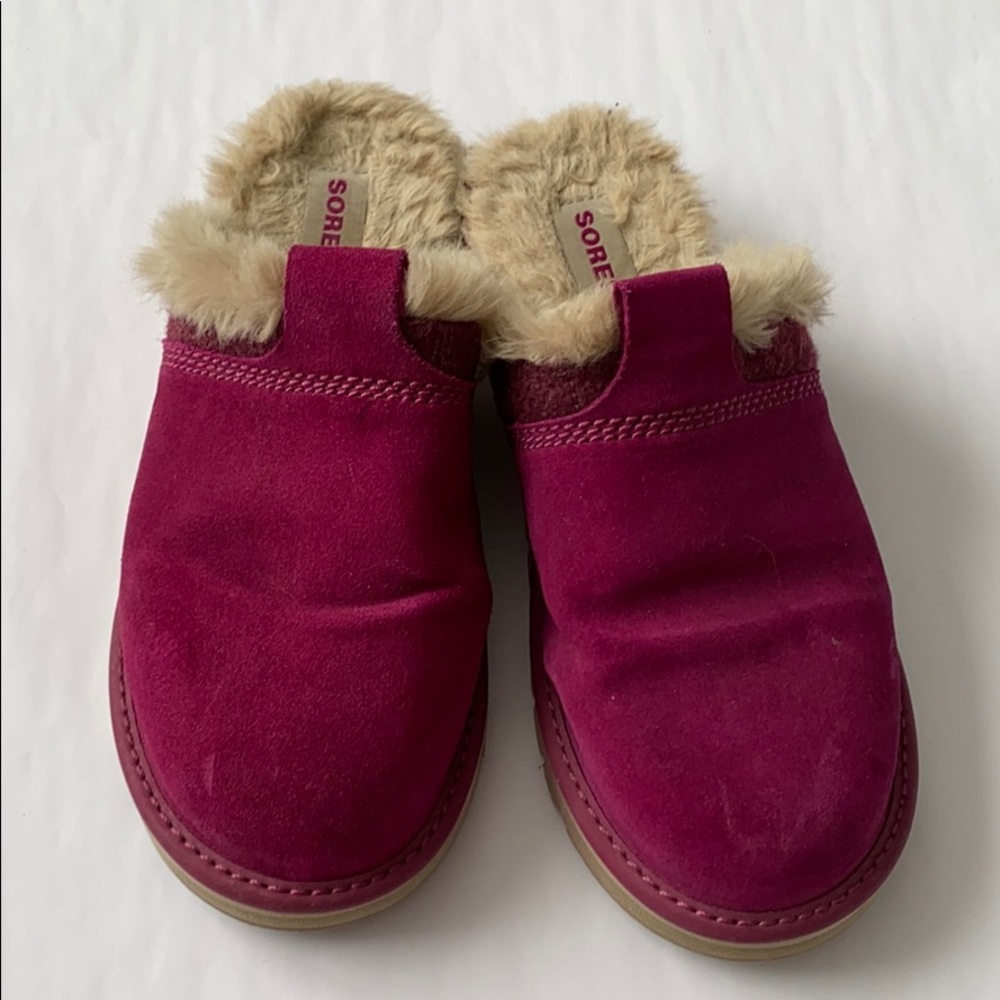 Women’s Sorel Newbie Faux Fur Lined Slippers Sz 8
